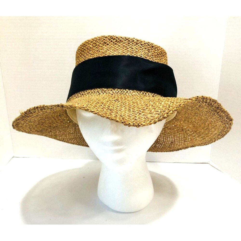 VTG Summer Club Australia All‎ Natural Fiber Outback Straw Sun Hat L Sun Protect